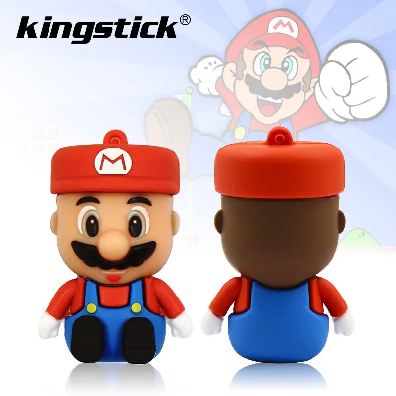 Супер Марио USB флеш-накопитель игра мультфильм игрушки Флешка 128 Гб 64 ГБ 32 ГБ 16 ГБ 8 ГБ 4 ГБ флеш-накопитель usb-флэш-накопитель