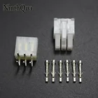 5 комплектов, 5557, 5569, 6P изогнутые клеммы для проводов, электрический разъем 4,2 мм, 6-контактный Прямоугольный штекер для автомобиля, ПК, ATX