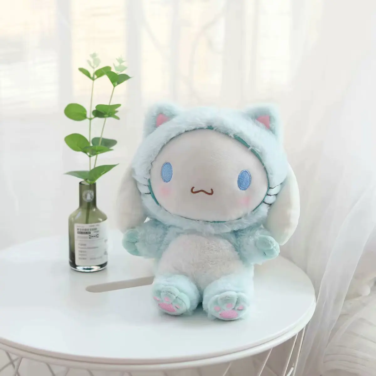 blue plush Милый мультфильм плюшевая игрушка Мелодия Cinnamoroll Cos кошка мягкая кукла сумка через плечо Девушка День рождения Рождественский подарок#1079 - Цвет: blue plush