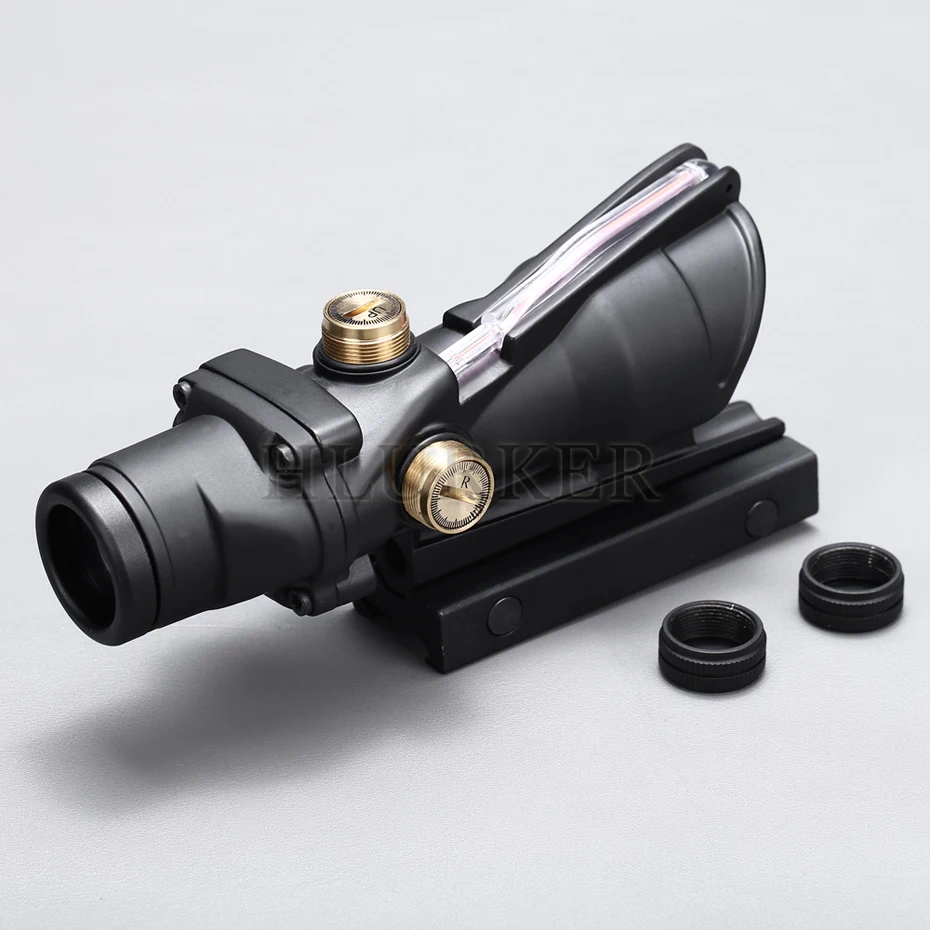 Hlurker охотничья оптика ACOG 4x32 волокно красный зеленый прицел Коллиматорный прицел для страйкбола M4 AR15