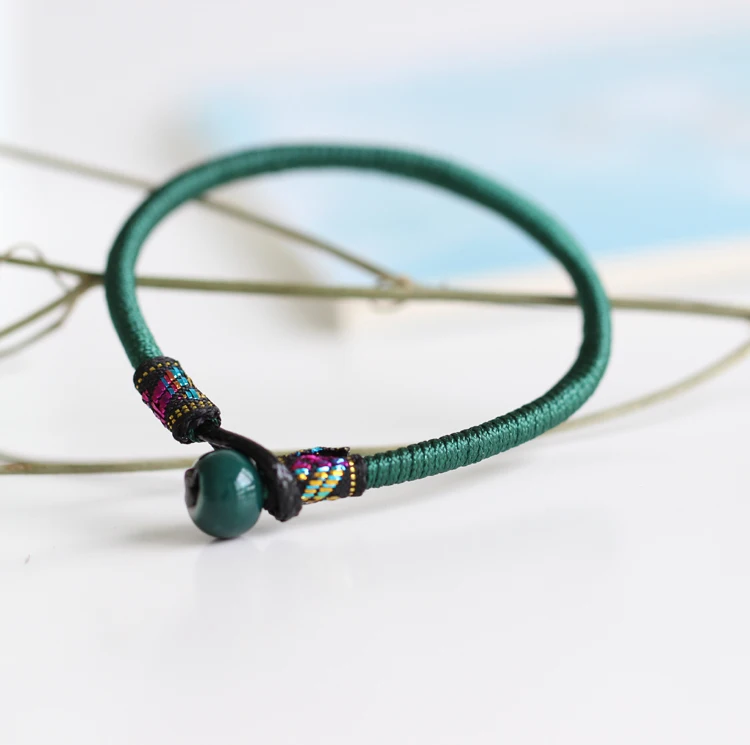 Hand made Boho DIY Ceramic beads Charm Bracelets drop shipping wholesale  Retro style bracelet #1422