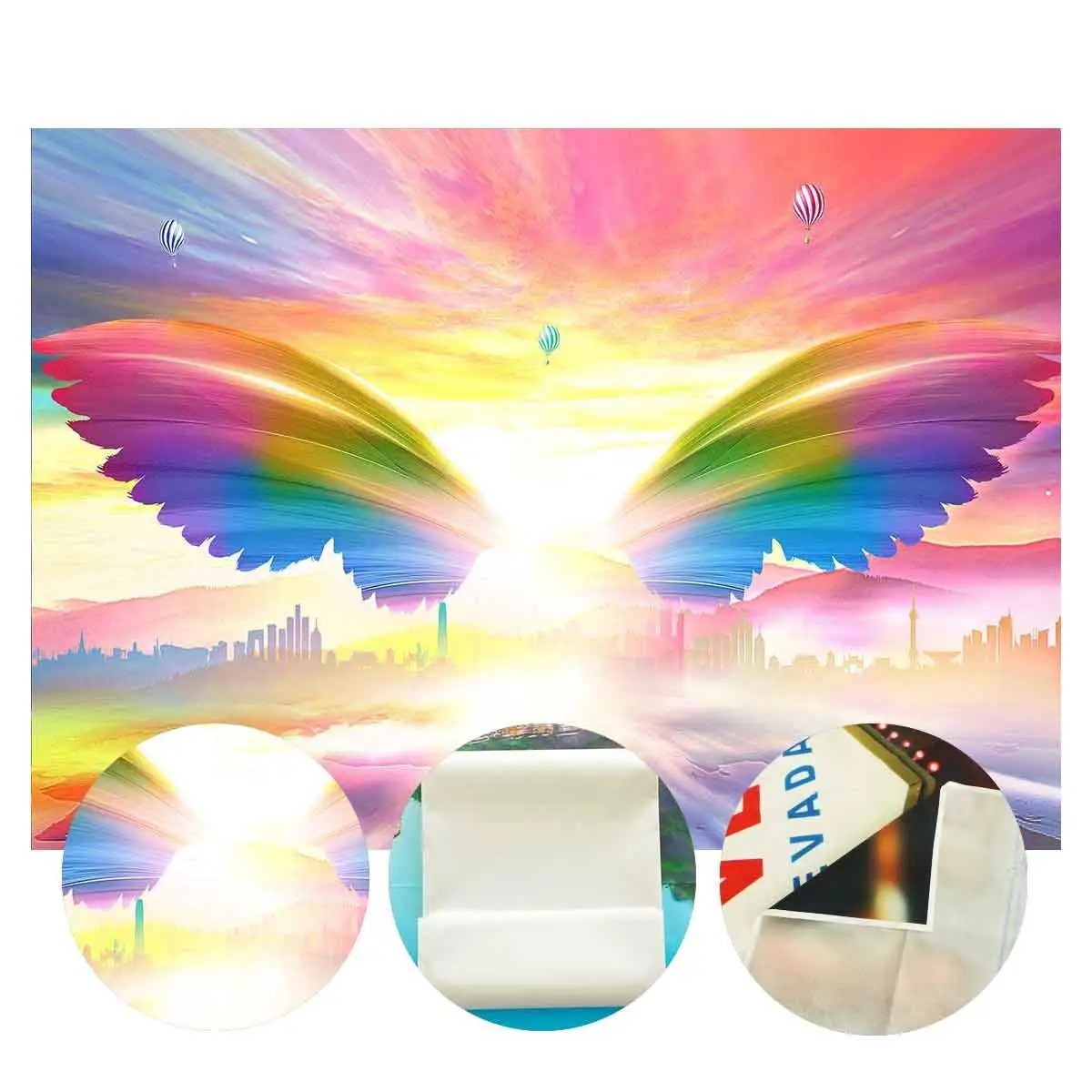 7x5ft Красочные Крылья студия фон сказочное небо Солнечный свет фотографии фоновые