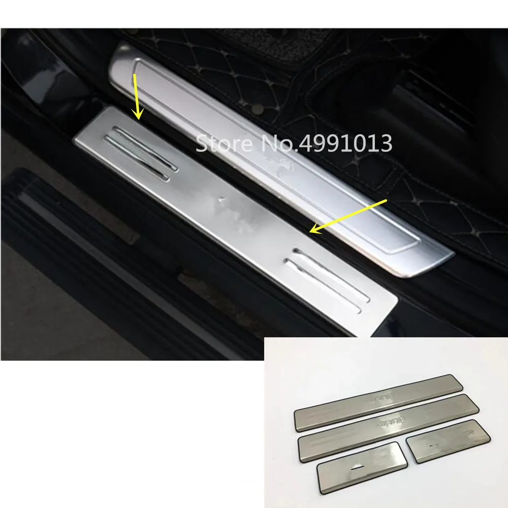 

Для Jeep Grand Cherokee 2014 2015 2016 2017 2018, автомобильная педаль, Накладка на порог двери, внешний порог, 4 шт.