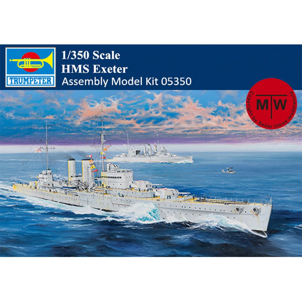 

Продажа Trumpeter масштаб 05350, масштаб 1/350, HMS Exeter тяжелый Круизер, набор пластиковых моделей в стиле милитари