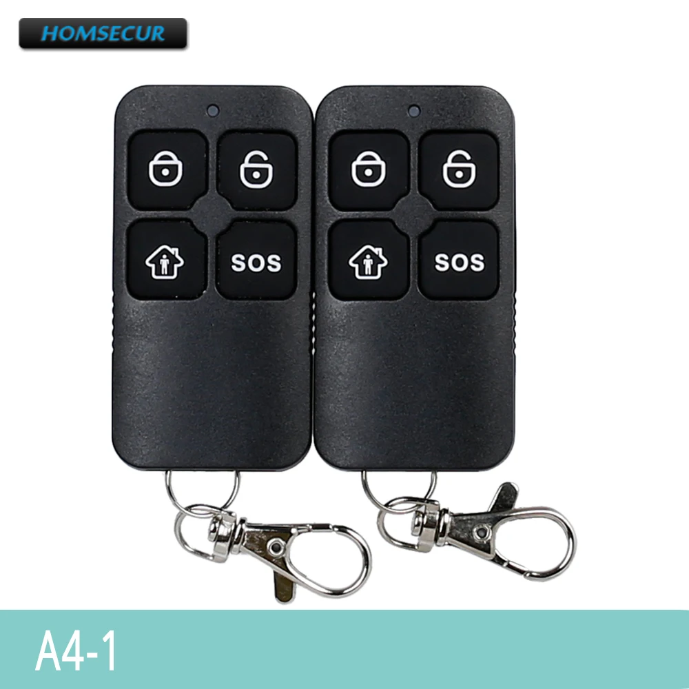 

HOMSECUR 1Pair 433MHz Wireless Remote Control A4-1 For 433MHz Home Alarm SystemSystem