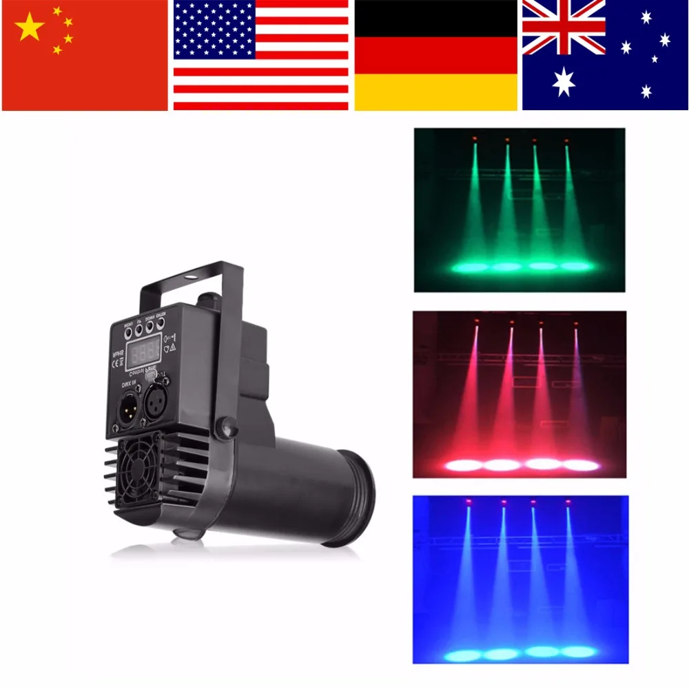 30 Вт RGBW Дискотека DJ Клубные световые эффекты LED DMX512 6CH сценический светильник с