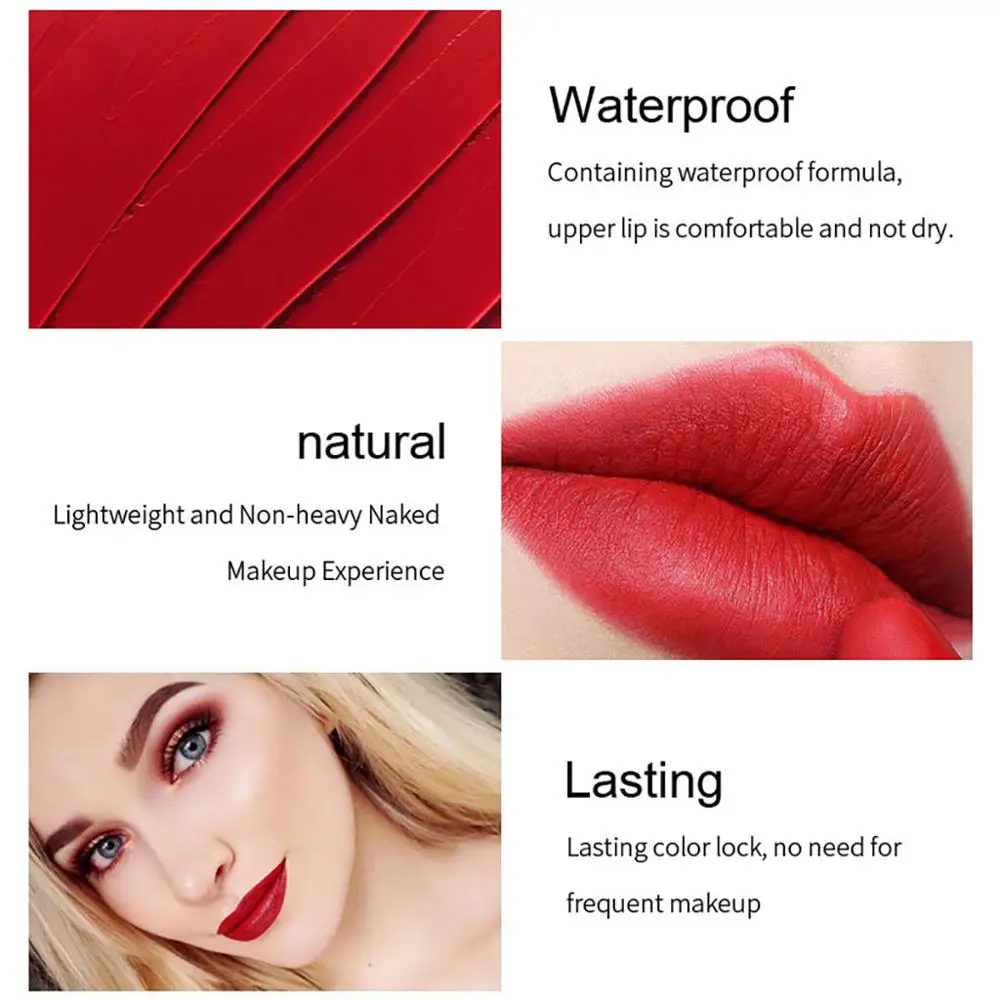 Милая Золотая губная помада красная кирпичная тетя Kissbeauty бархатная матовая