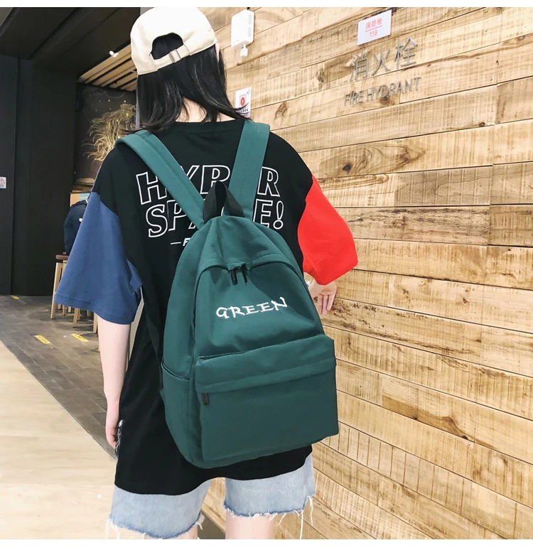 Модный рюкзак, Холщовый женский рюкзак с буквенным принтом, рюкзак Mochilas, женская школьная сумка для девочки-подростка, сумка через плечо, рюкзак