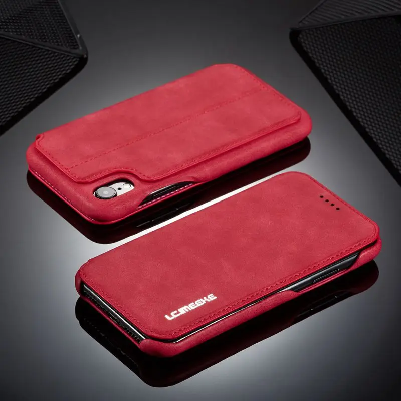 HG кожаный чехол для Iphone XR чехол для телефона протектор Магнитный чехол Hoesje Coque для Iphone XR раскладной чехол