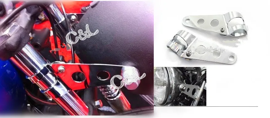 Пара универсальных черных уличных фонарей для мотоцикла кронштейн штатива 28-34 мм