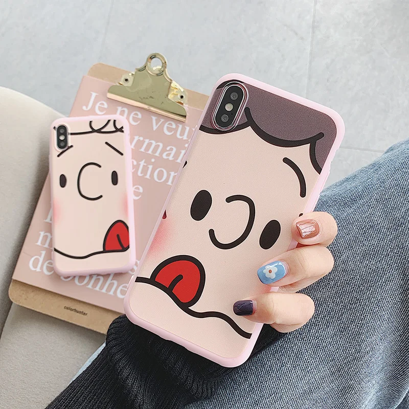 Забавные пары для IPhone X XR Max мобильный телефон оболочка iPhone7 8 Plus мультфильм