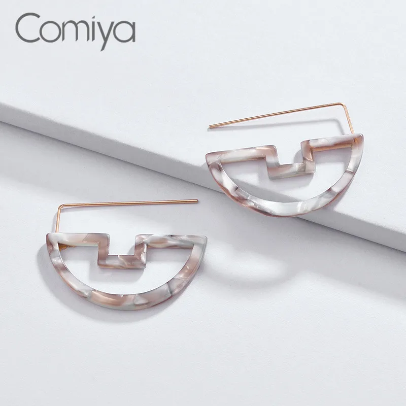 Comiya индийский серьги для женщин геометрический узор золото Цвет цинковый сплав