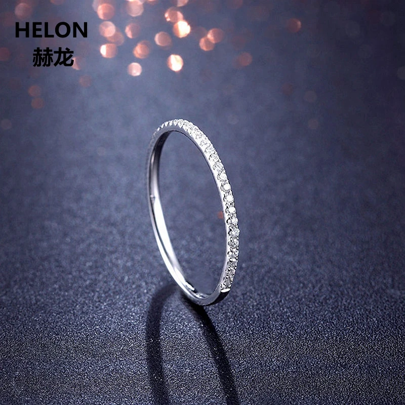 Женское Обручальное Кольцо из белого золота с натуральными бриллиантами 1/20