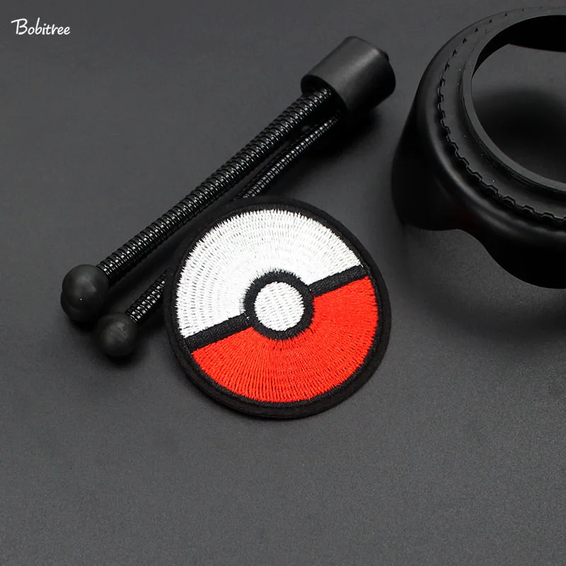 Красно-белая круглая нашивка вышивка термоклейкие нашивки значки мотив