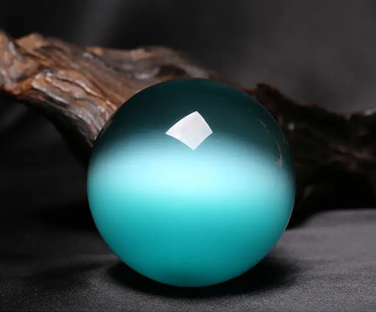 

Rare Natural Quartz blue Cat Eye Crystal Healing Ball Sphere + Stand 5AAA