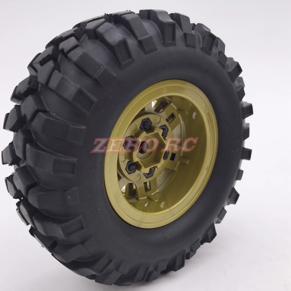 4 шт. 1/10 RC Гусеничный грузовик обод колеса 96 мм шины и 1 9 дюймов каменная Beadlock для