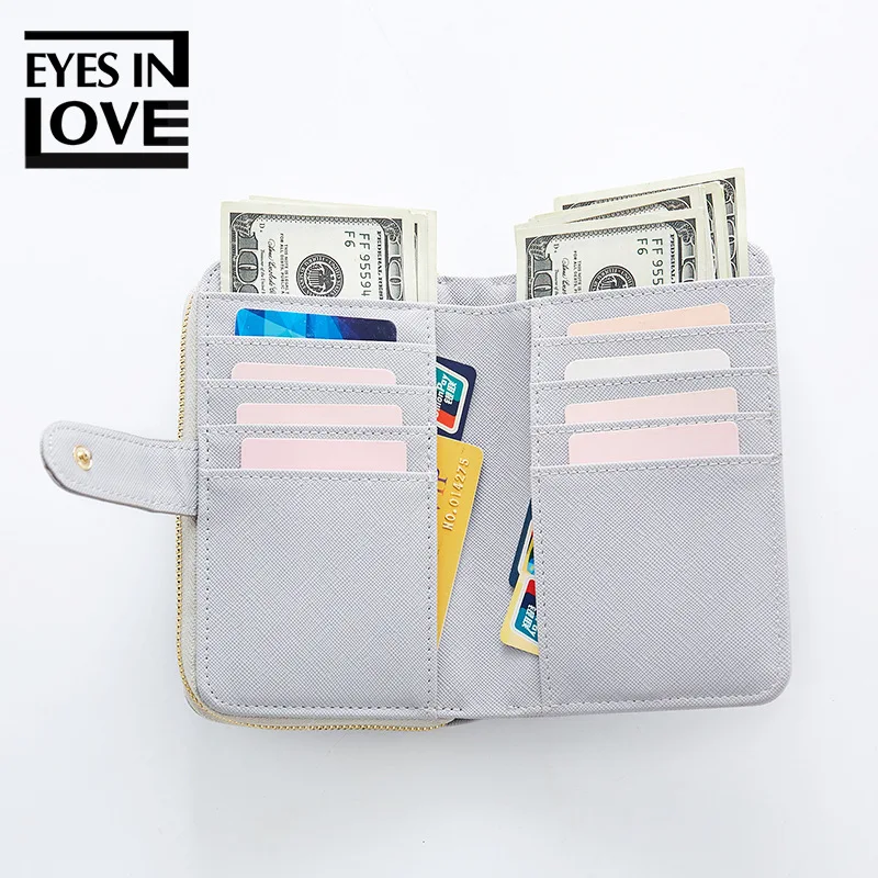 Женские кошельки EYESINLOVE простые с несколькими отделениями для карт кошелек из