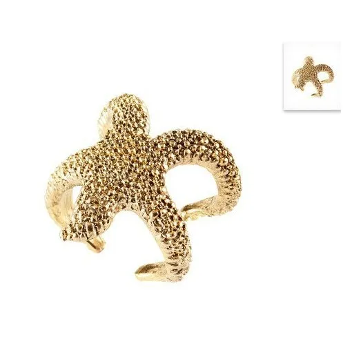 Кольцо на палец в стиле ретро бронзовое золотое из сплава|starfish ring|finger ringring bronze |