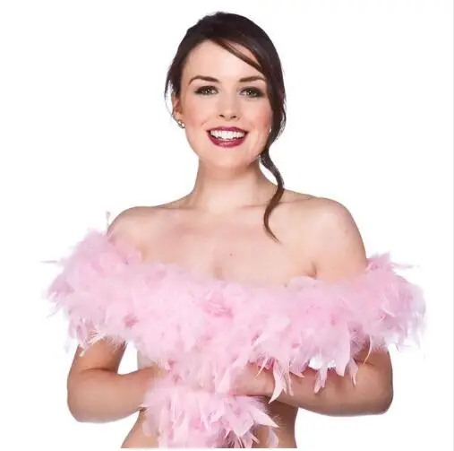 Pink DIY Turkey Feather Fancy Dress sewing Cloth skirt fringe Boa soft feather scarf Wedding Party Decorations Supplies 5pcs/lot | Дом и сад