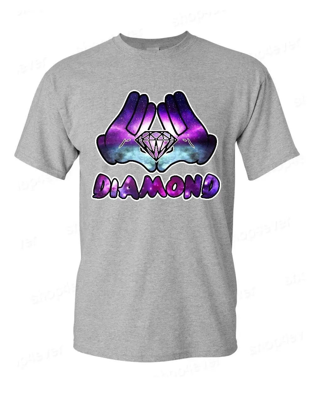 Алмазная галактика мультфильм руки футболка Иллюминаты крутая графическая