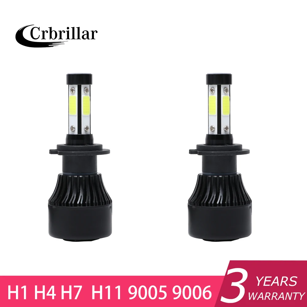 Новый 2 шт. 4 сторонний COB 100 Вт/пара 10000LM светодиодные фары 9006/HB4 LED H7 9005/HB3 H11 H4/9003 Hi/Lo