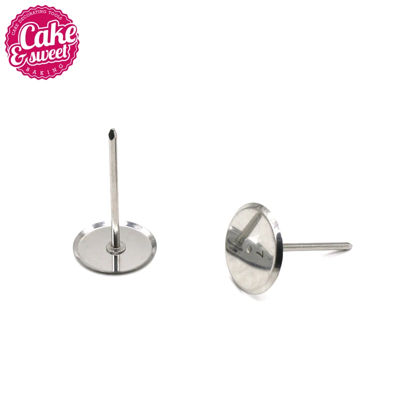 

2pcs/set Stainless Steel Cake Cup Ice Cream Decorating Nail Tool Cake Flower Needle(7#) Cake Decorating Tools Baking Tools