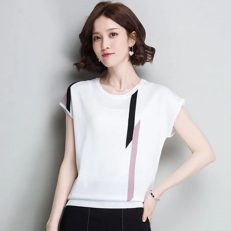 Футболка женская повседневная офисная трикотажная 2019 | Женская одежда