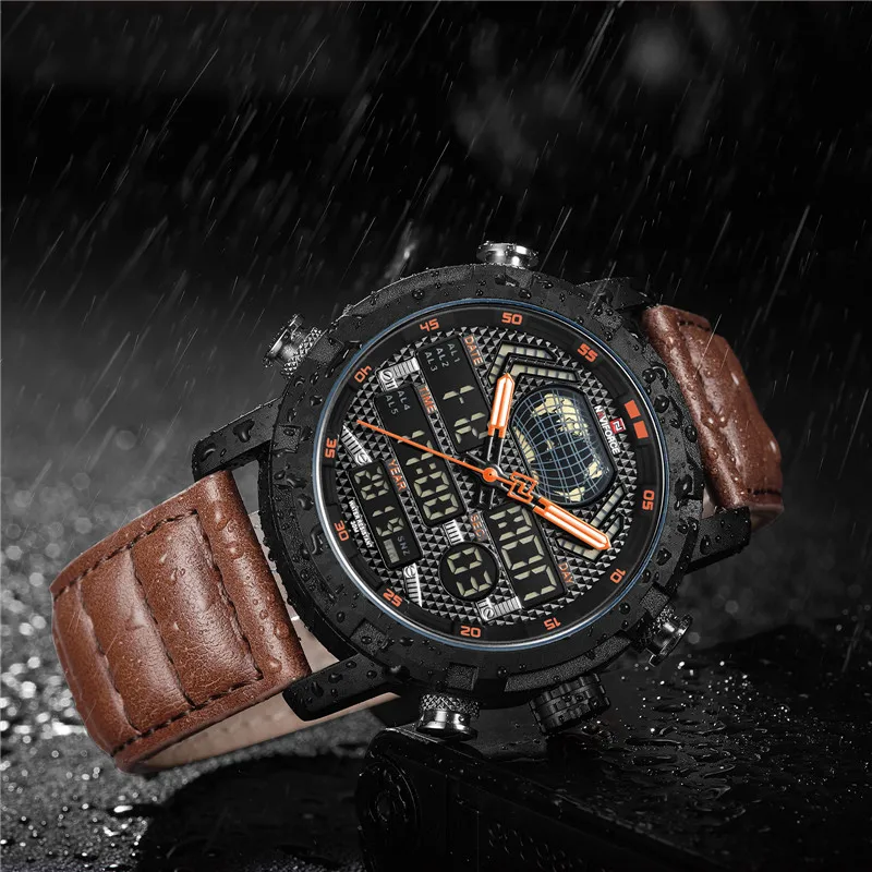 Часы NAVIFORCE Top Brand мужские модные светодиодные цифровые кварцевые спортивные