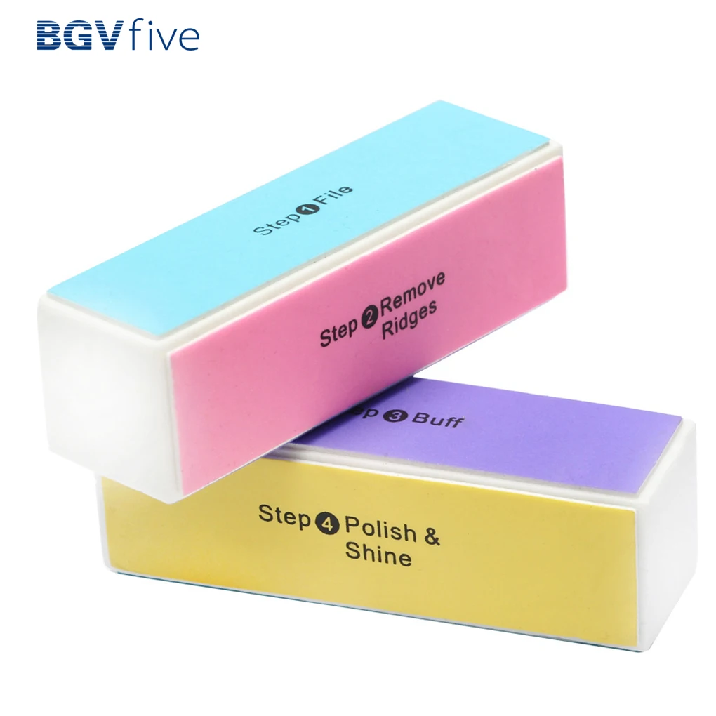 Инструмент для полировки ногтей случайного цвета 4 полосная Полировочная пилка