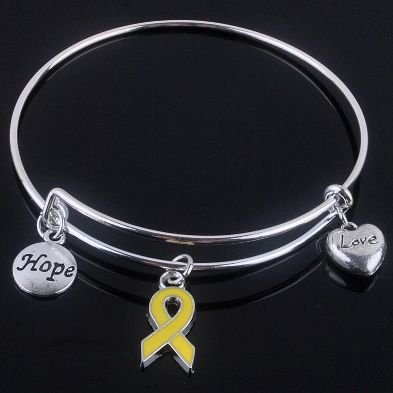 Новый дизайн диаметр 65 мм регулируемый провод браслет болтающаяся лента hope love charm