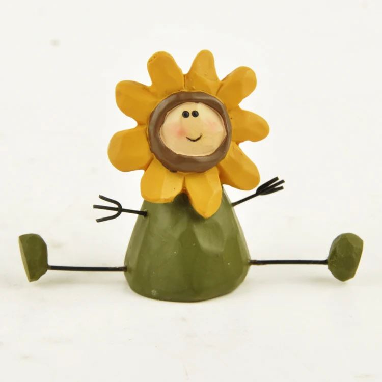 

Set of 3 Thanksgiving gift Dancing Halloween Figurines with Sunfower Head Pumpkin Body and Chef Figure Farmhouse Decor Kids