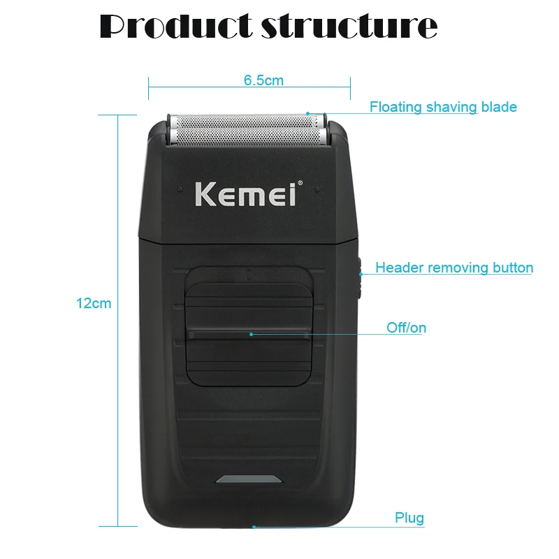 Kemei 3D электробритва 100-240 В мужская перезаряжаемая плавающая Бритва для бороды