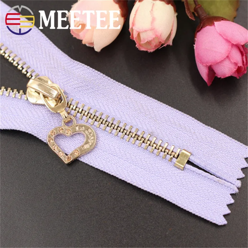 4 шт 20 см Разноцветные закрытые металлические медные молнии для Карманный