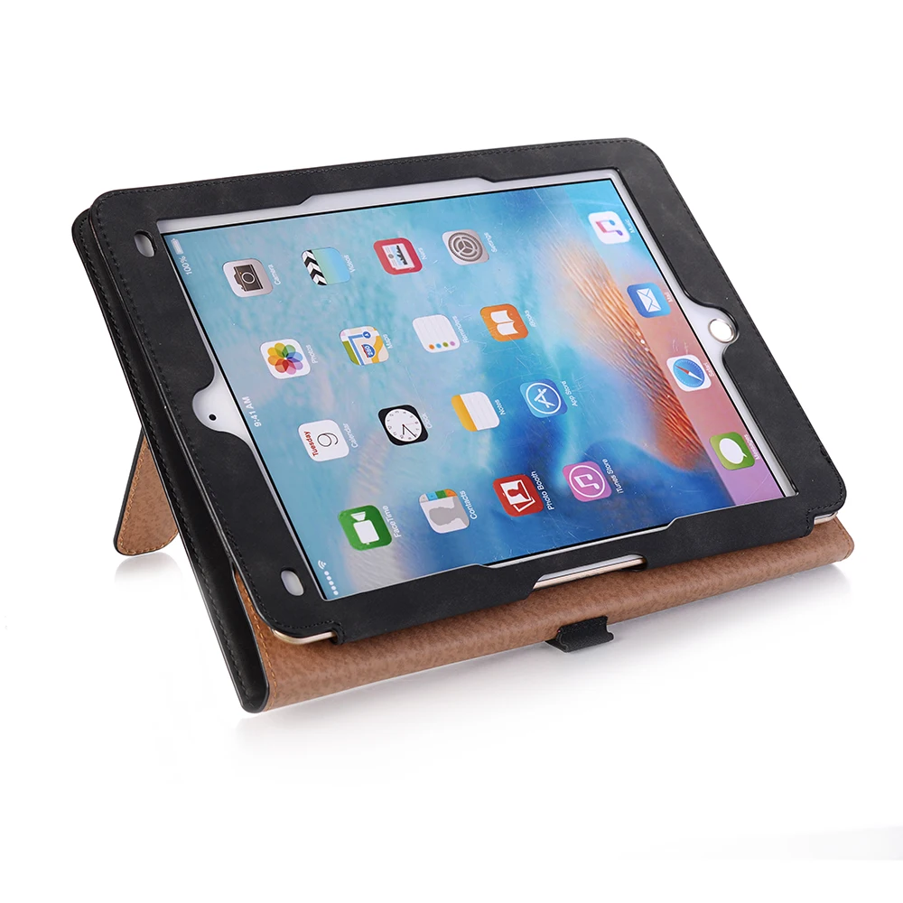 Для iPad 5th 6th чехол для iPad Air 1 Air 2 9,7 дюймов Синтетическая кожа смарт-чехол подставка держатель ручки для карточек ручной ремень