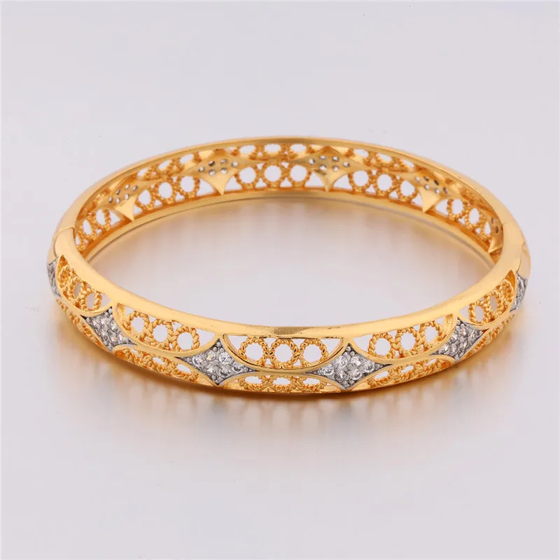 18k gold platinum BUDONG высококачественный модный браслет для женщин Серебряный/золотой браслет Бесконечность белый кубический цирконий Свадебные украшения XUZ036 - Окраска металла: 18k gold platinum