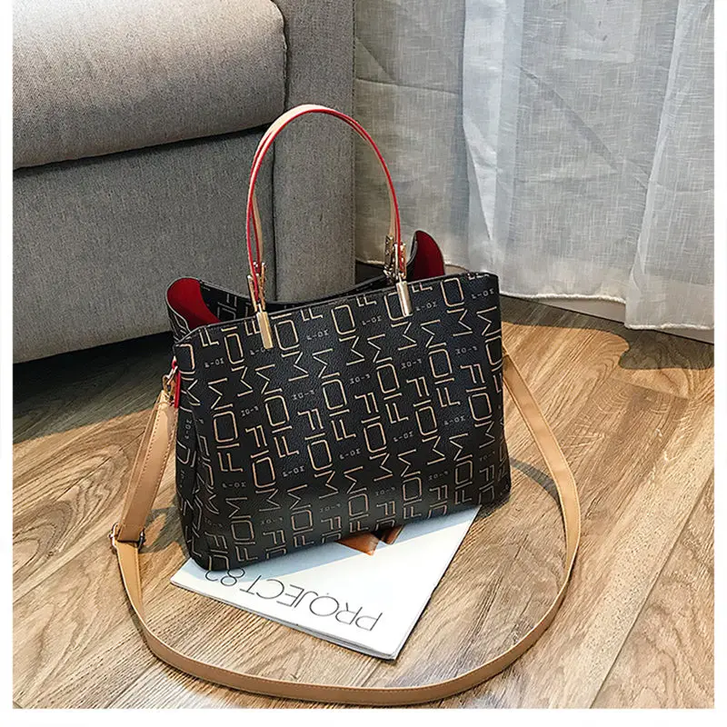 Фото Bag Woman Famous Luxury Brand Fashion Large-capacity Handbag European and American Style 2019 Summer Messenger Багаж и сумки Bag Woman Famous Luxury Brand Fashion Large-capacity Handbag European and American Style 2019 Summer Messenger Багаж и сумки