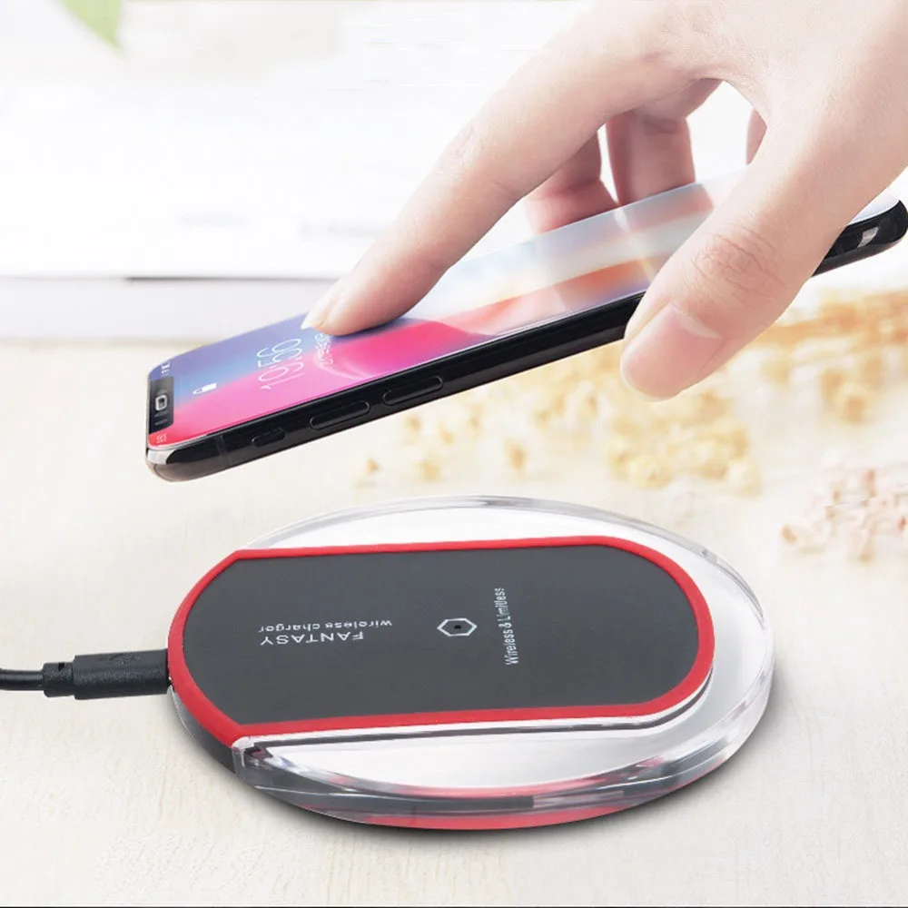 QI Беспроводной Зарядное устройство зарядки Сельма Pad Dock Коврики для IPhone X 8 плюс