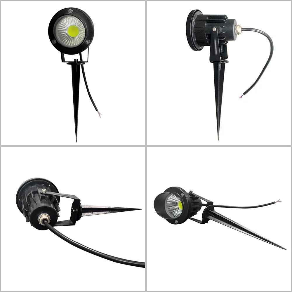 Уличные пейзажные COB LED садовый светильник 220V 12V открытый светодиодный Спайк светильник 3 Вт 5 Вт 7 Вт путь пейзаж Водонепроницаемый точечные лампы