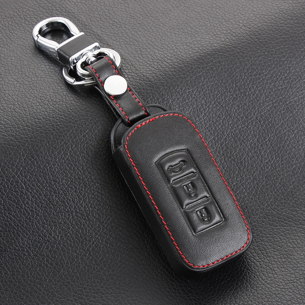 Мужской автомобильный брелок кожаный чехол для ключа Чехлы Mitsubishi Outlander Lancer 10 Pajero