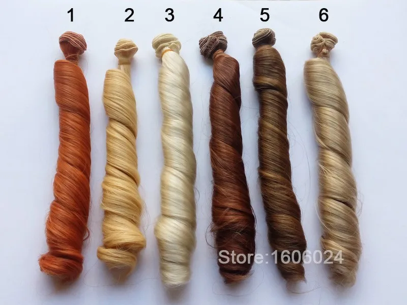 10 шт./лот DIY BJD парик волосы кудрявые волосы куклы аксессуары 25 см