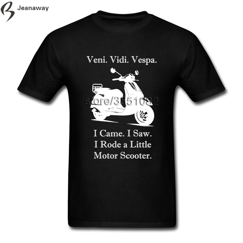 Новый Дизайн Для мужчин футболки Vespa Изделие из хлопка с короткими рукавами