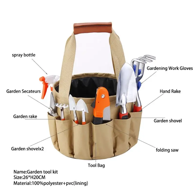 

Garden Tool Set 10 Pcs /set Multi-Functional Garden Kit Practical/Trowel/Rake