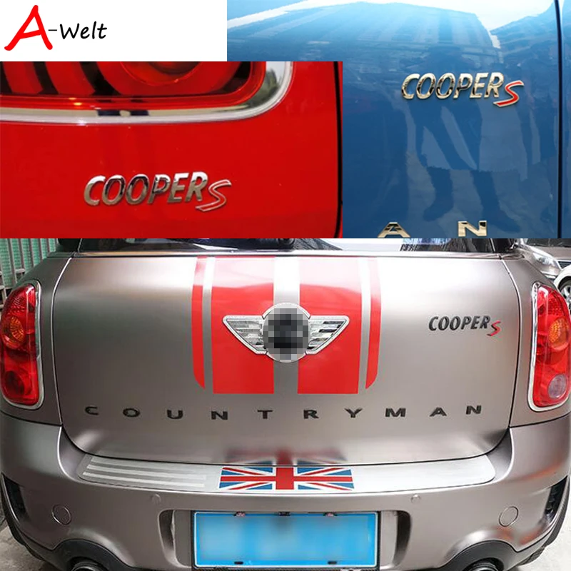 3D металлические наклейки для Mini Cooper S Countryman аксессуары эмблемы автомобильные