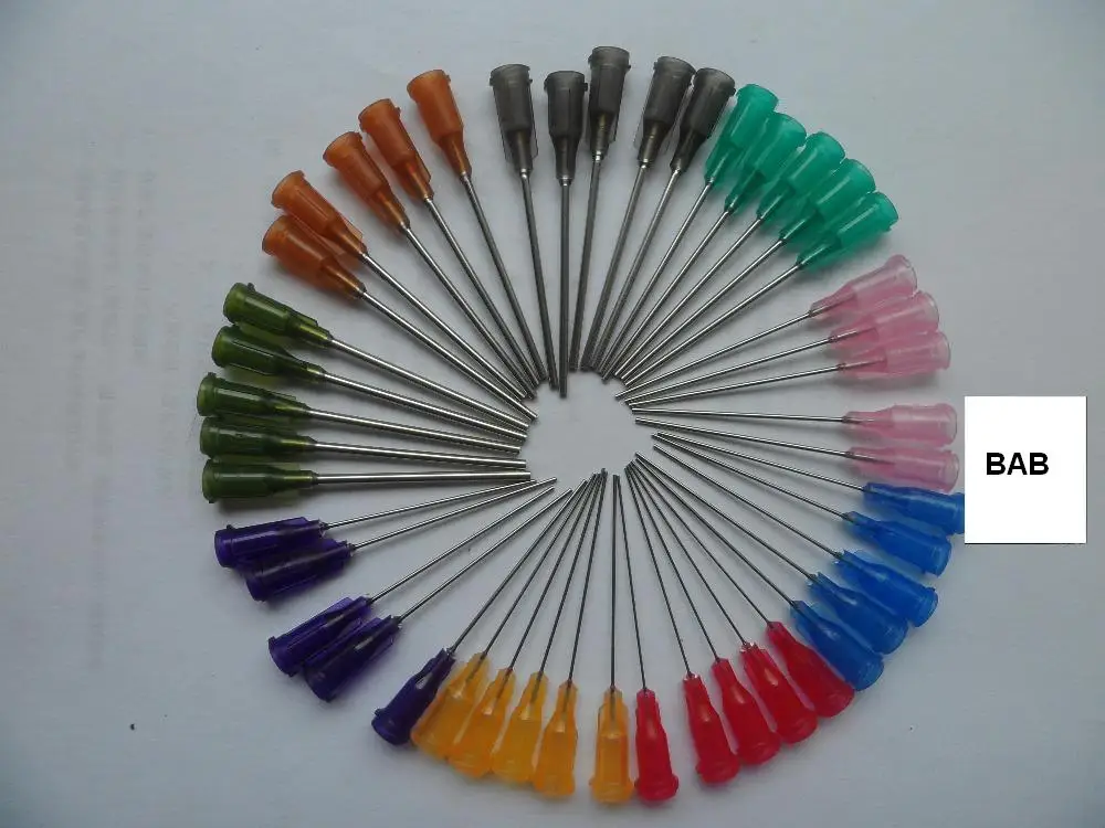 

Assorted gauges 11/2-inch Blunt Needle Dispense Tip (14G,15G,16G,18G, 20G,21G,22G,23G,25G)X10
