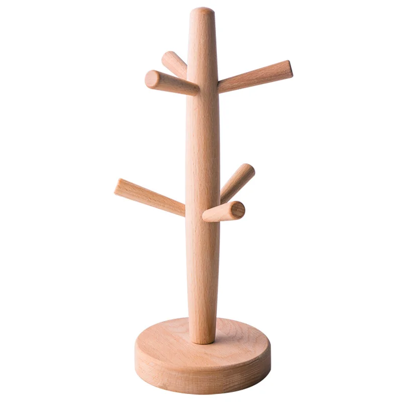 Деревянный Кофе подстаканник буковой древесины дерева стойки 6 подставка для