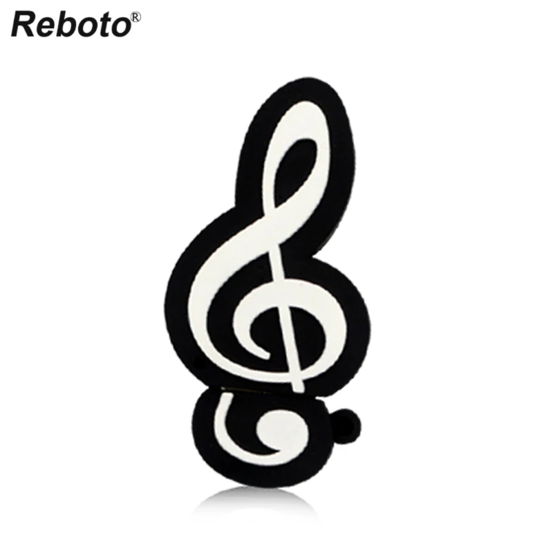 Оригинальный мультяшный музыкальный нот USB флэш-накопитель 4 ГБ 8 16 32 U-диск черный