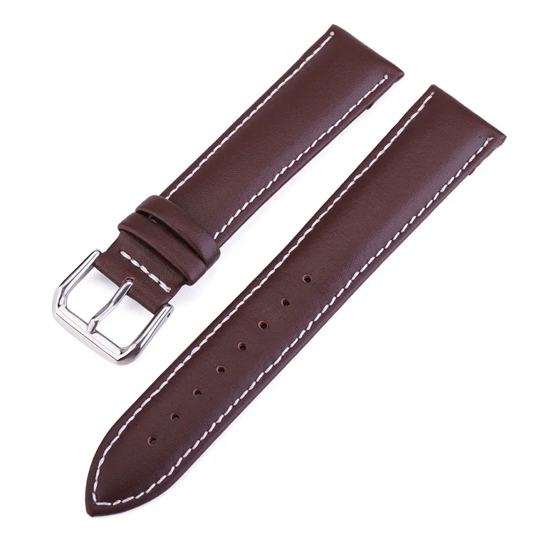 Smooth Genuine Leather Watch Bands Full Size Men Women Replacement Straps 12/14/16/18/20/22/24 mm Width Watchband | Наручные часы