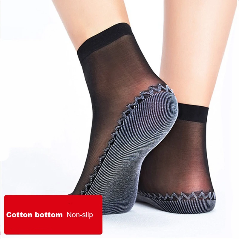 10 пар/бархатные шелковые носки женские хлопчатобумажная подошва мягкая