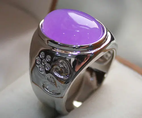 

fine men/women's purple jades/opal love ring #9,10,11,12