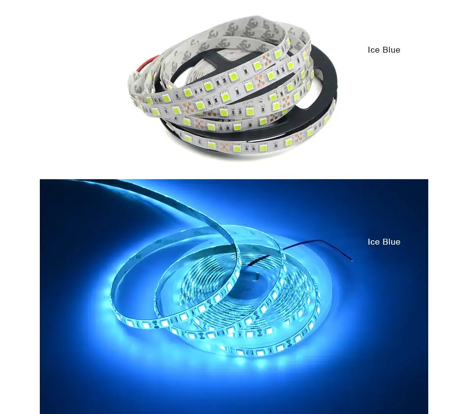 Подсветка для шкафа 5050 RGB светодиодный светильник Водонепроницаемая кухонная лампа 1 рулон 5 м декор для шкафа освещение DC 12 В лента